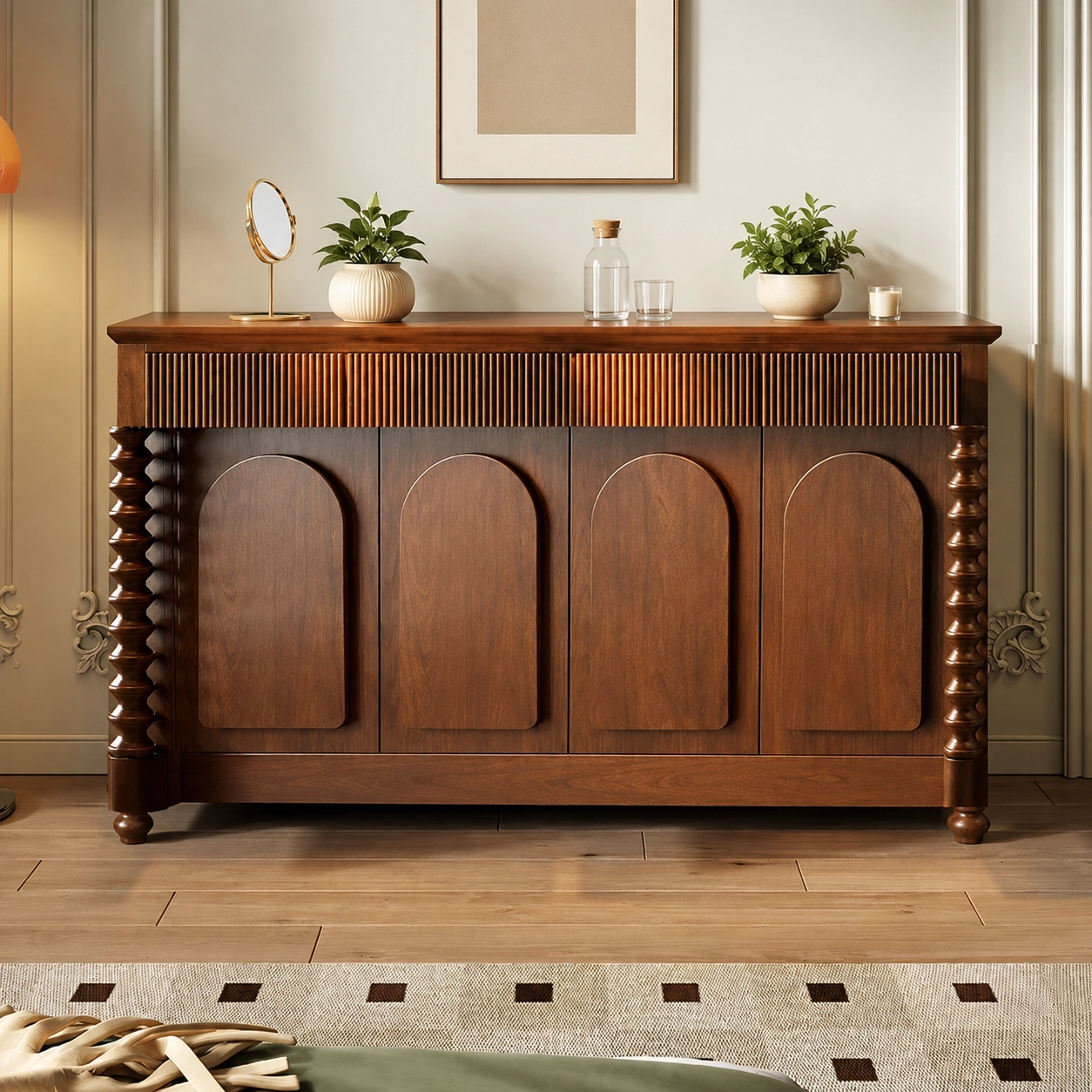 Mid-Century Column Sideboard