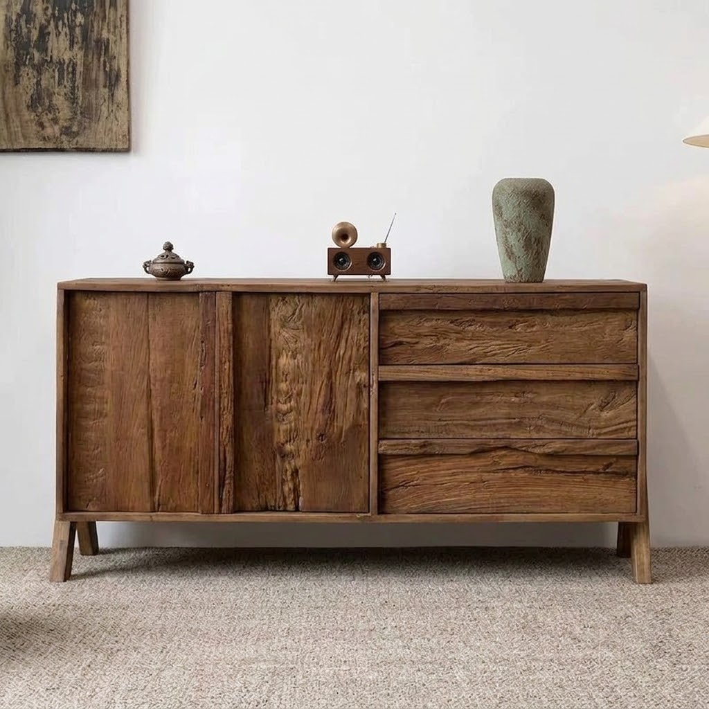 Wabi-Sabi Weathered Elm Sideboard