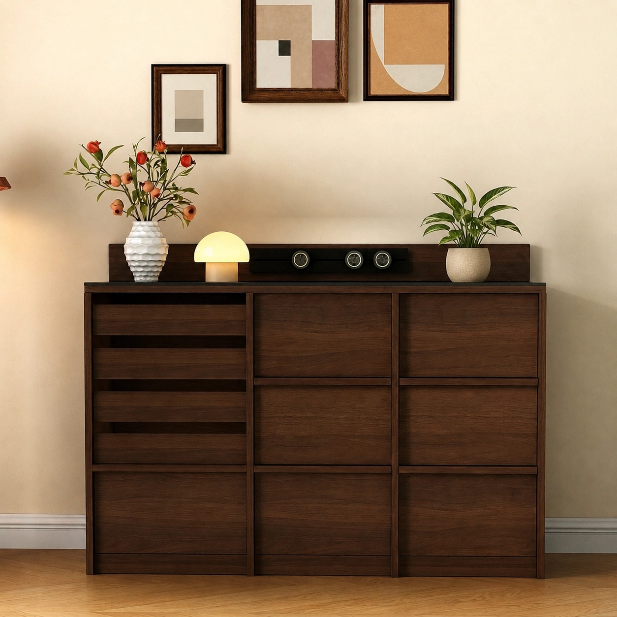 Sintered Stone Mid-Century Sideboard