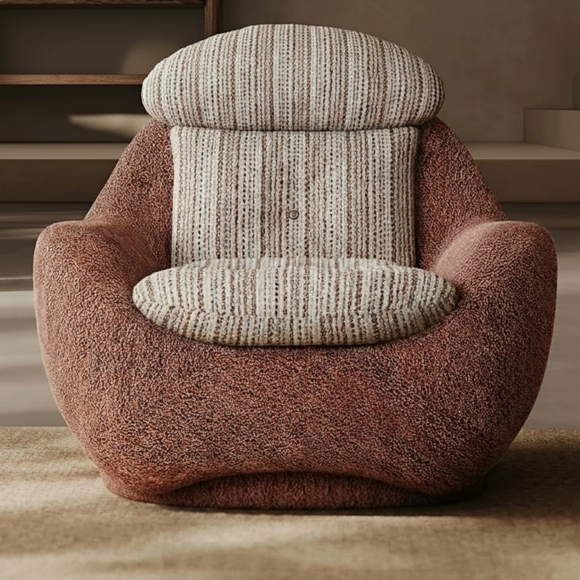 Enveloping Swivel Armchair