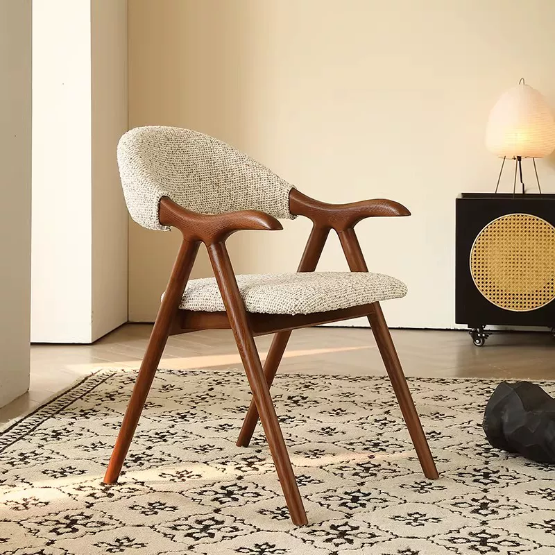 Mid-Century Modern Fabric Upholstered Dining Chair