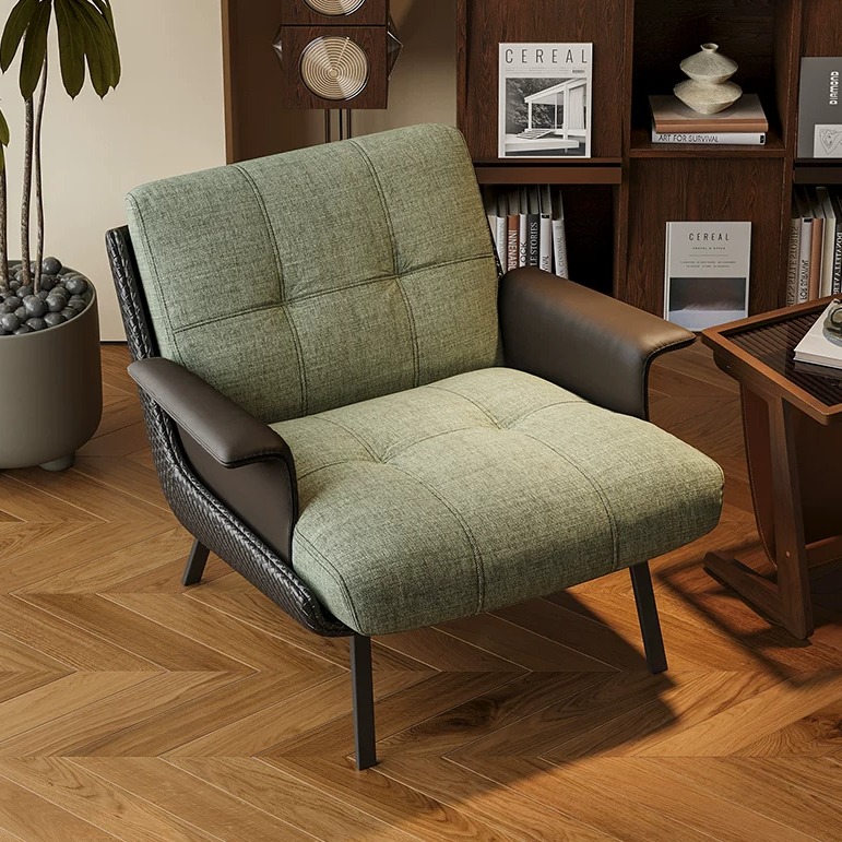 Minimalist Nappa Leather Lounge Chair