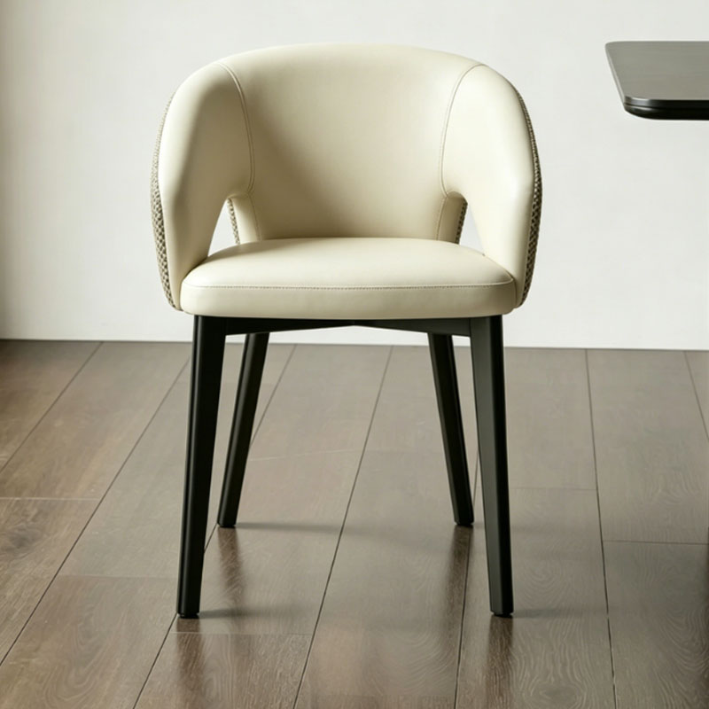 Contemporary Microfiber Dining Chair with Arms
