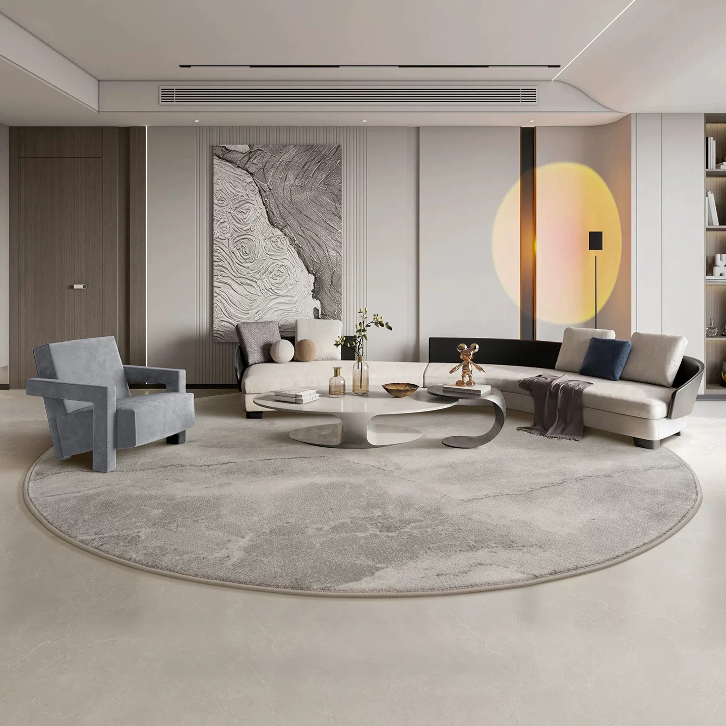 Modern Minimalist Round Rug