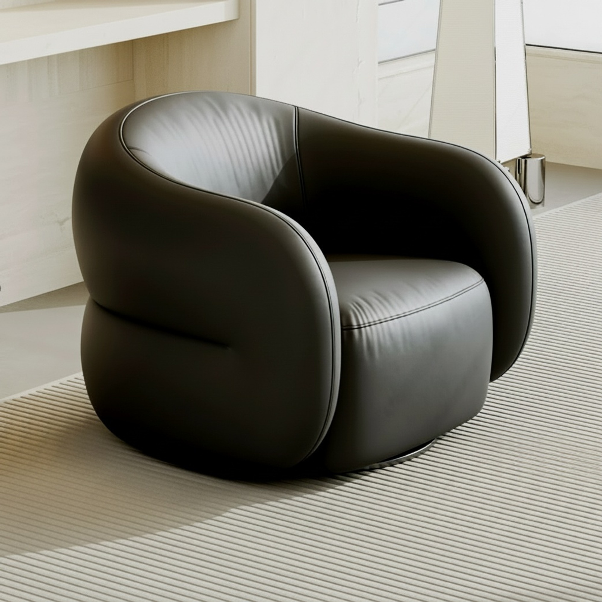 Minimalist Leather Lounge Chair