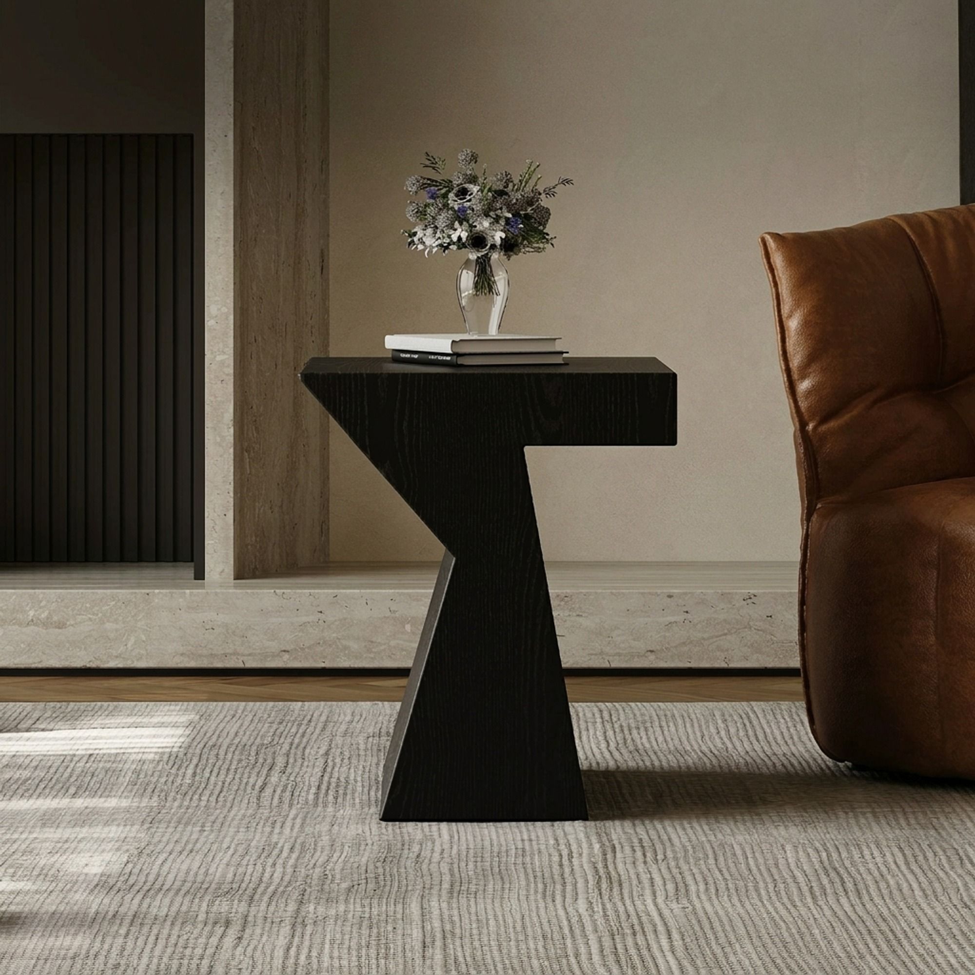 Solid Wood Minimalist Side Table