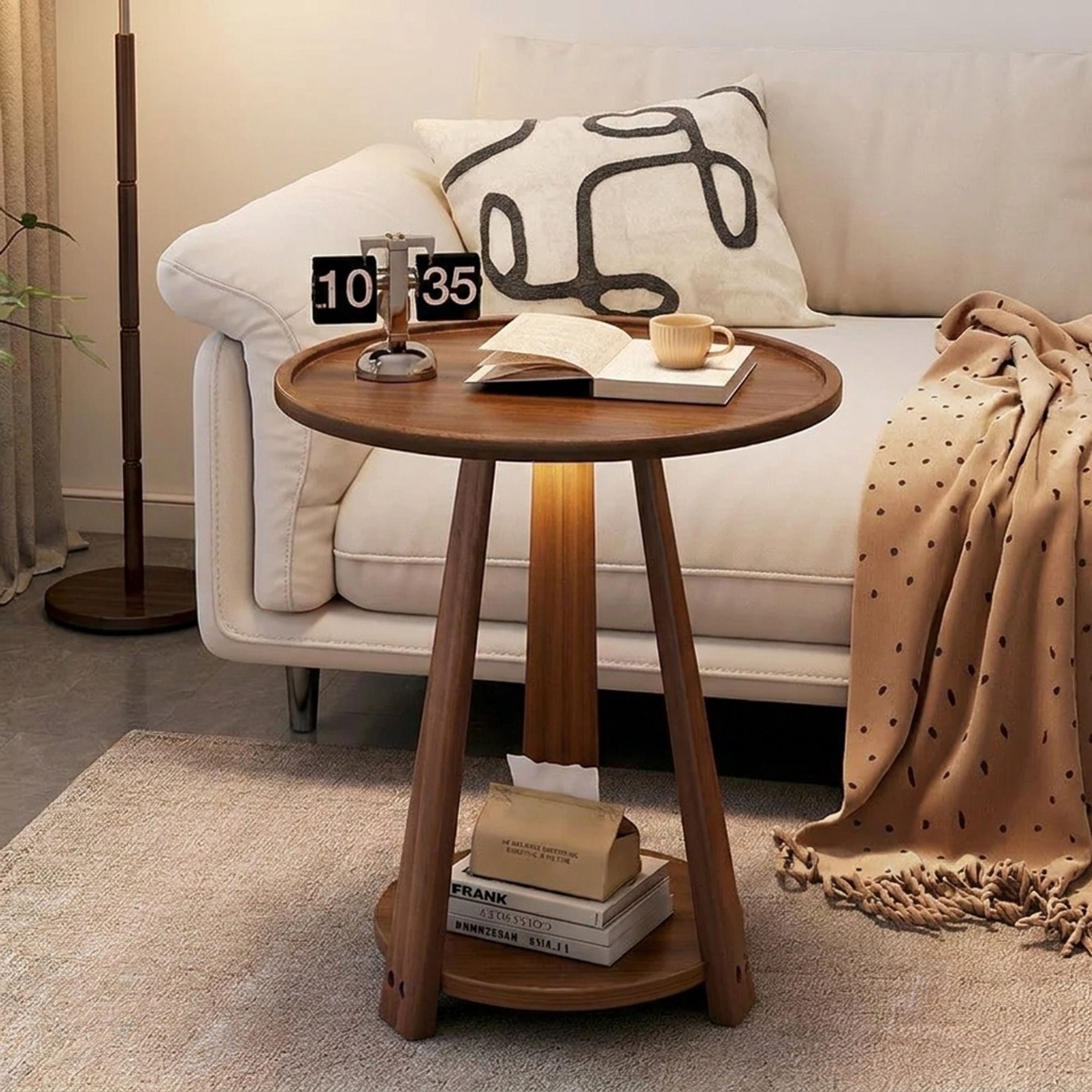 Nordic Rubberwood Side Table