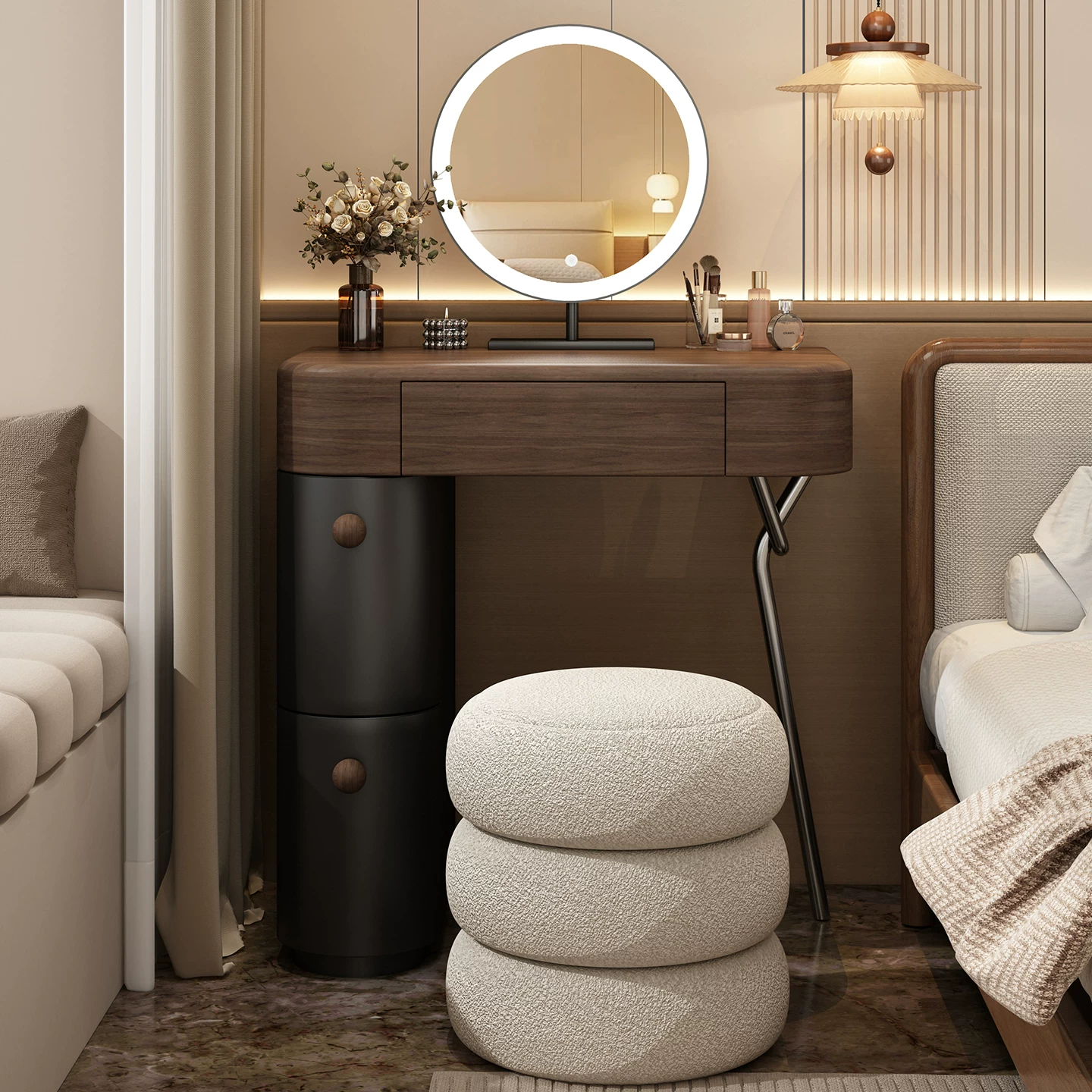 Creamy Corner Vanity