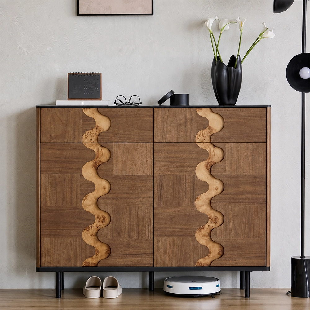 Wabi-Sabi Black Walnut Shoe Cabinet