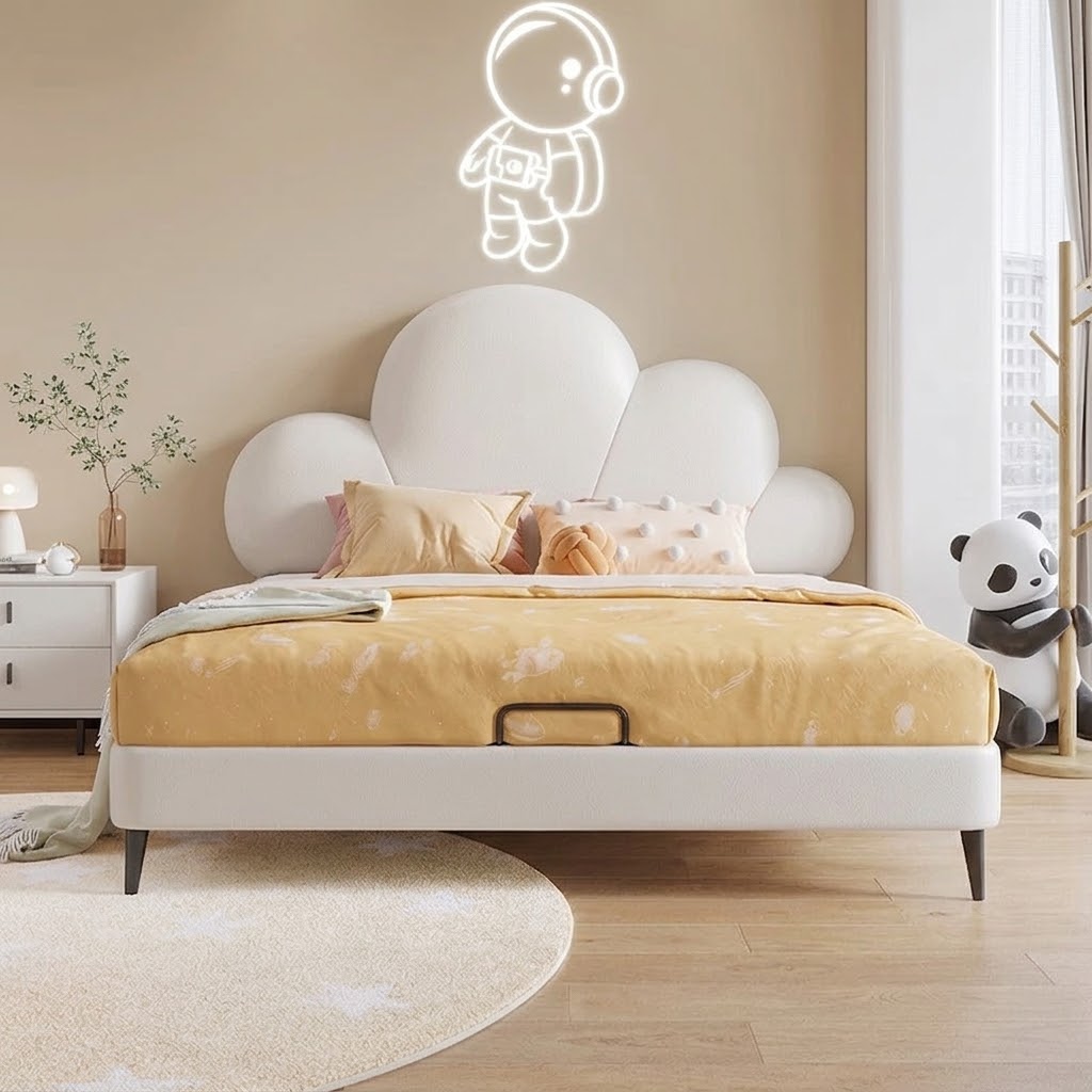Cloud Leather Upholstered Bed