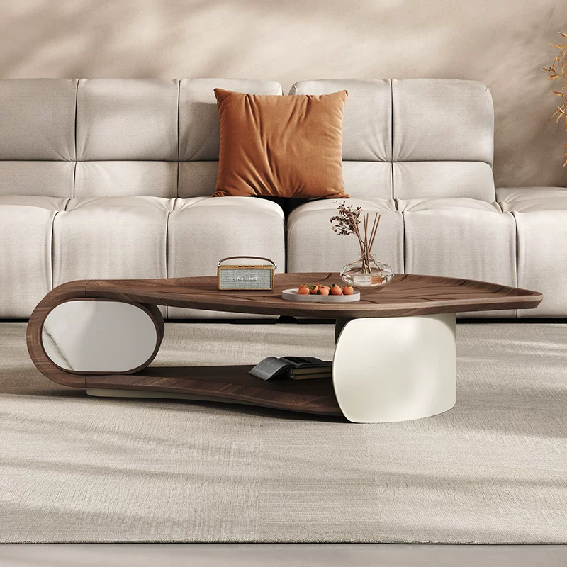 Irregular Walnut Coffee Table