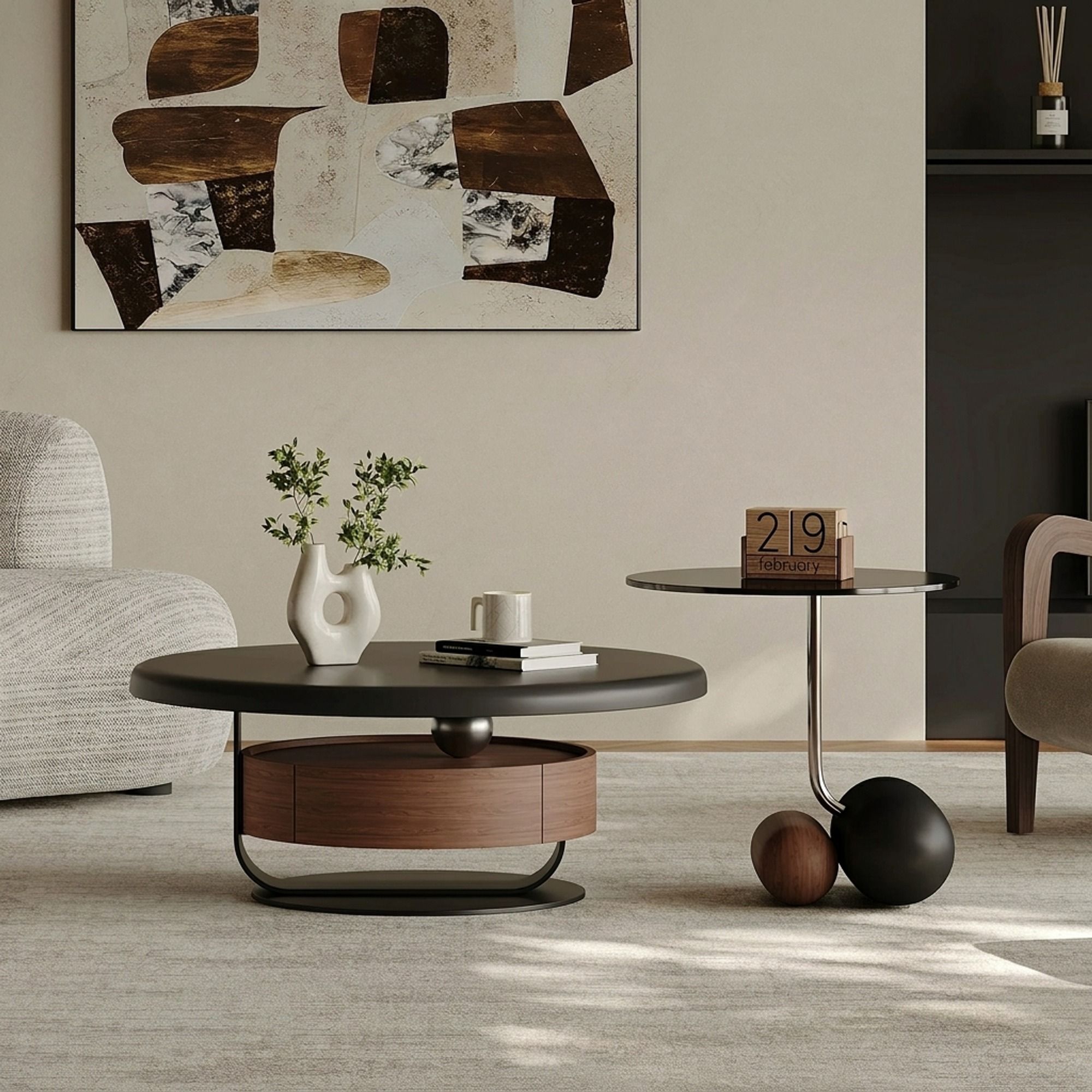 Coffee Table Set, Floating Circles
