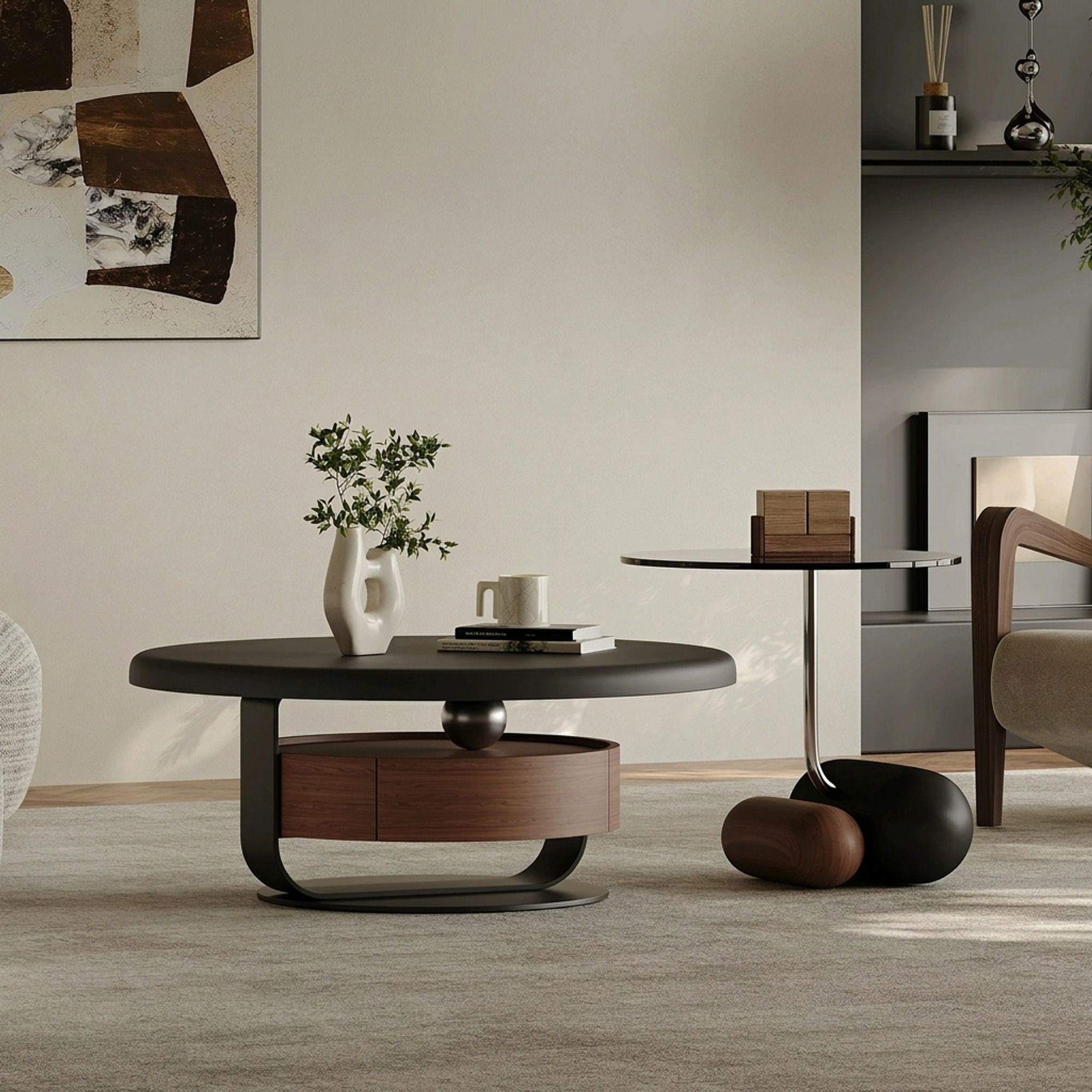 Coffee Table Set, Floating Circles