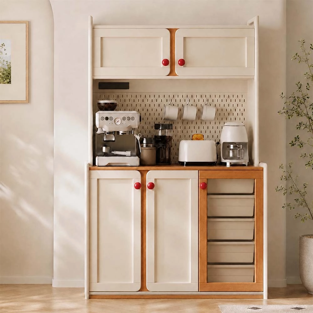 Solid Wood Two-Tone Sideboard
