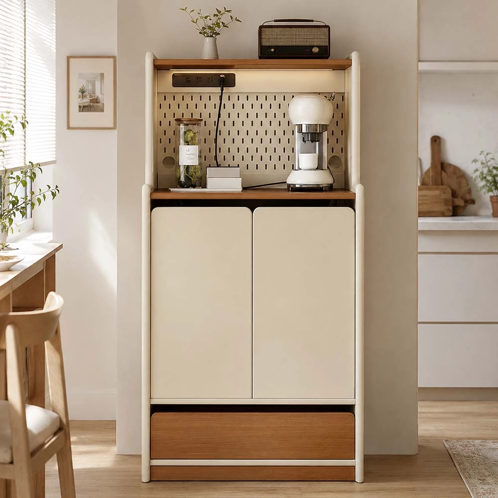 Cream-Style Pegboard Sideboard