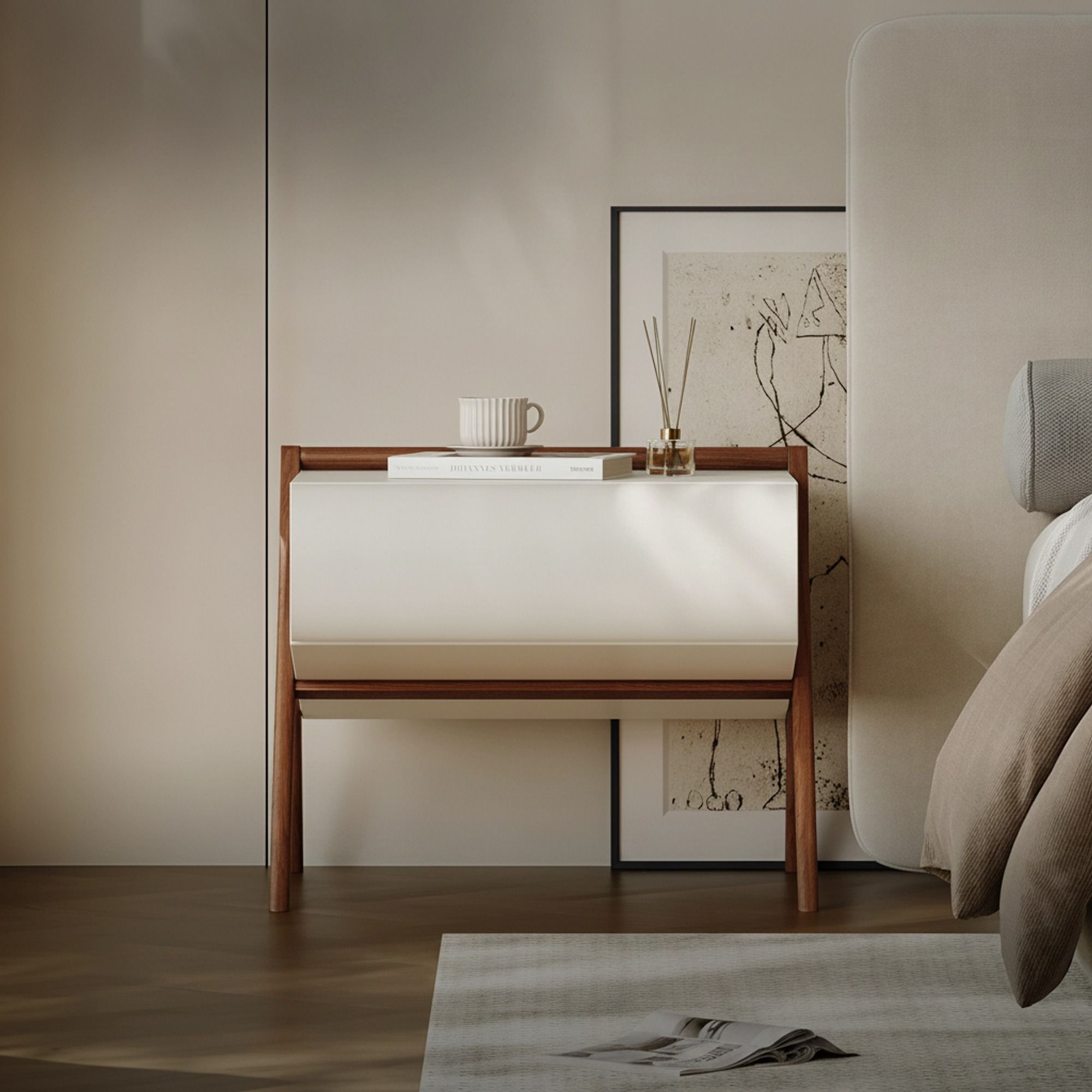 Modern Lacquered Nightstand
