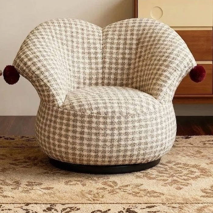 Upholstered Swivel Lounge Chair