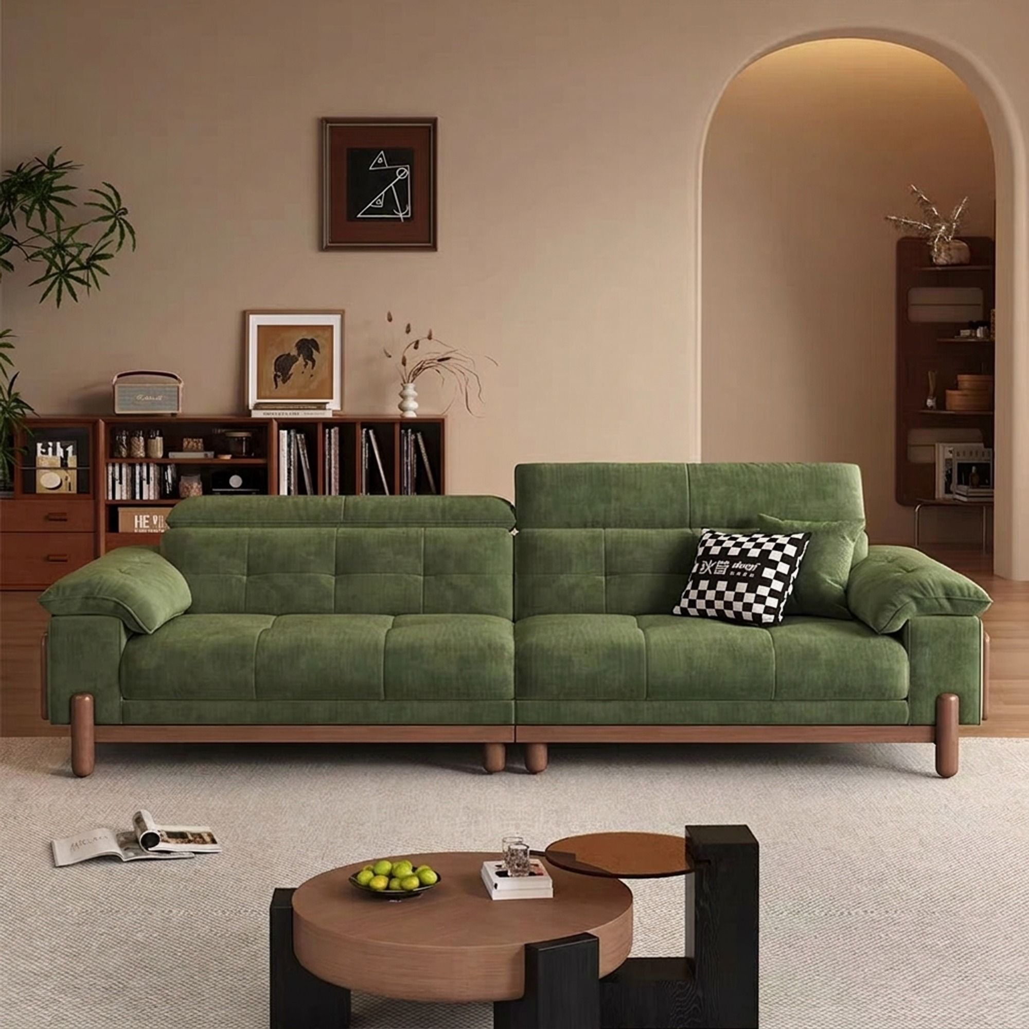 Vintage Chenille Fabric Sofa