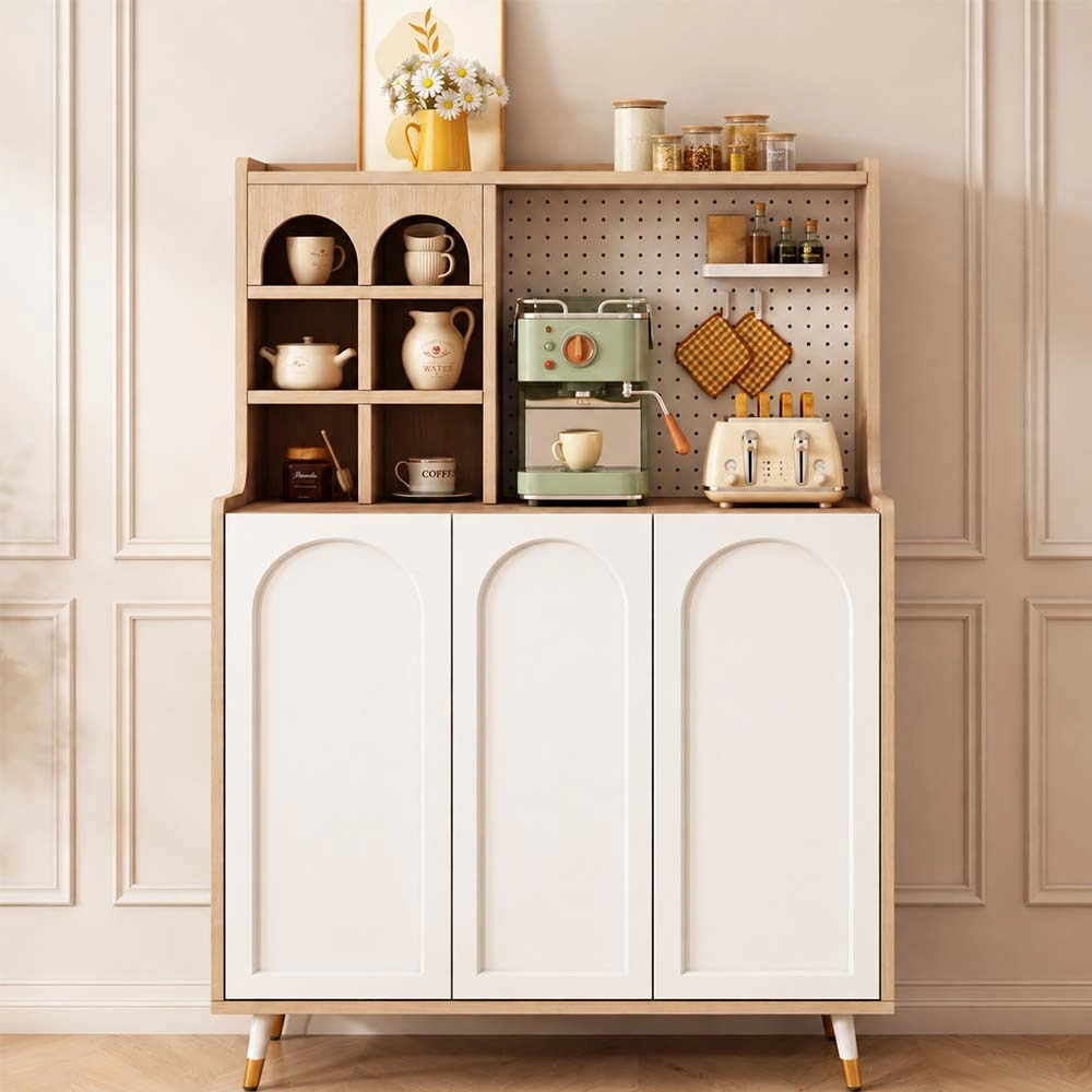 Creamy Thin Storage Cabinet