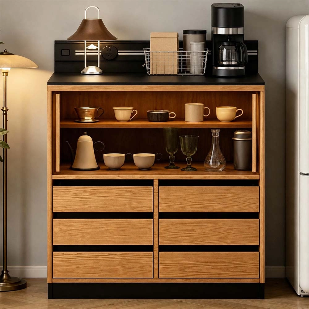 Solid Wood Wall Coffee Cabinet