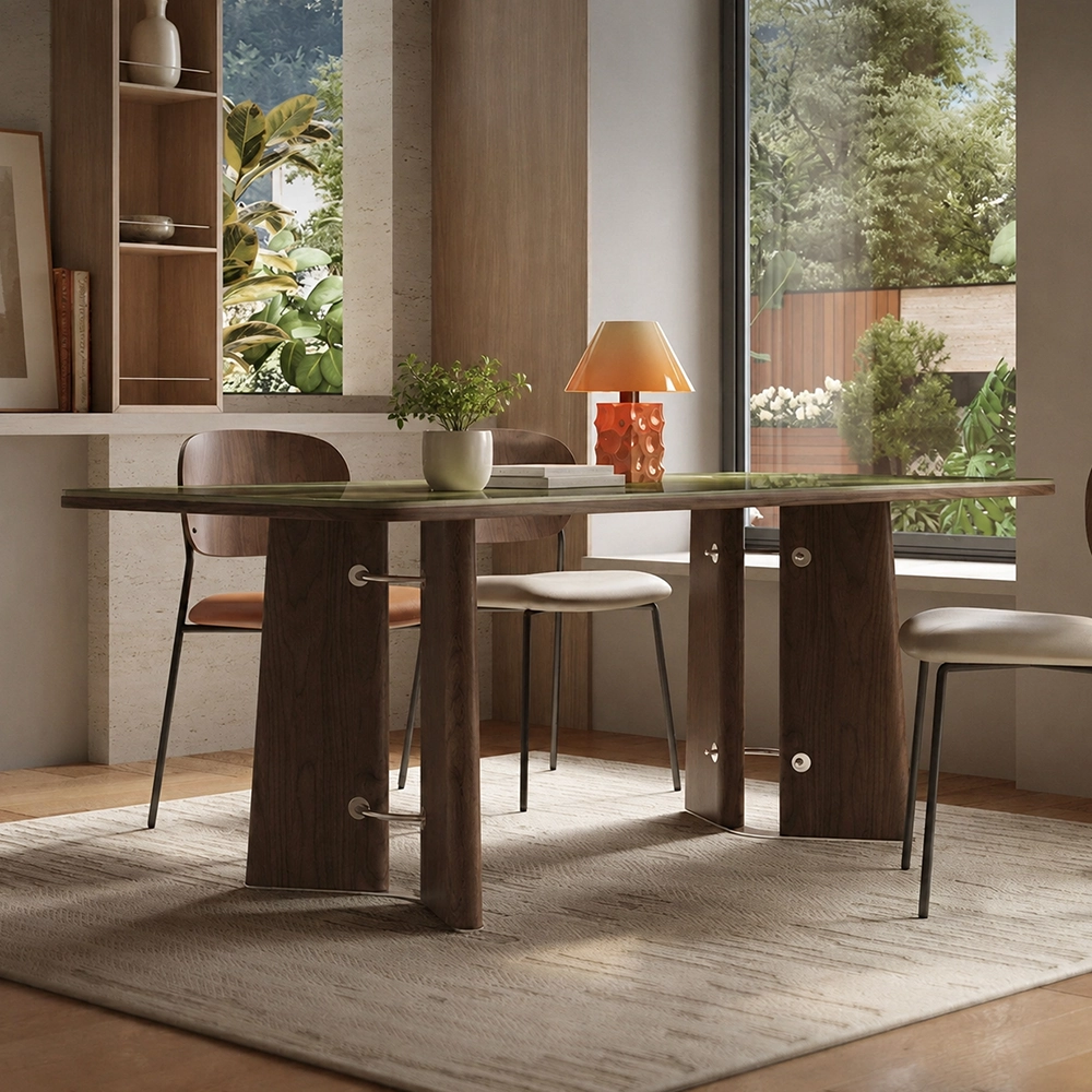 Avocado Green Marble Dining Table