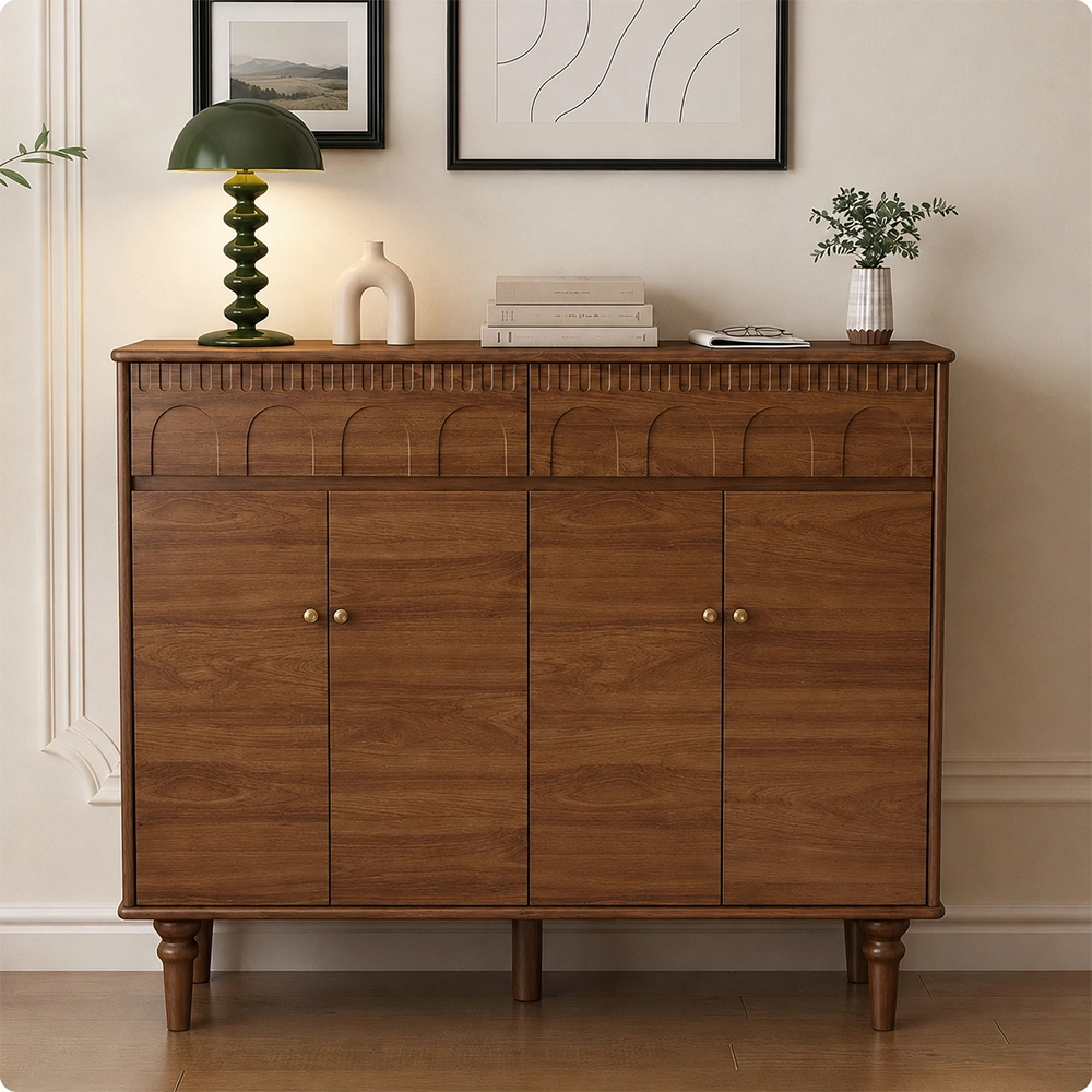Vintage Solid Wood Shoe Cabinet