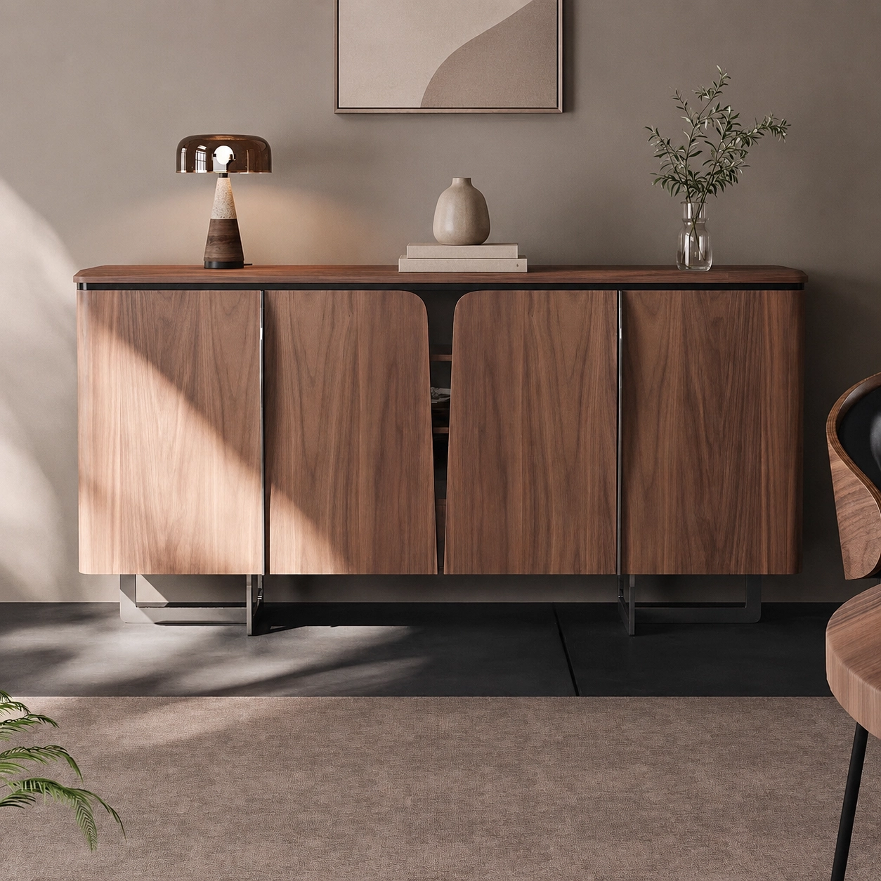 Black Walnut Minimalist Sideboard
