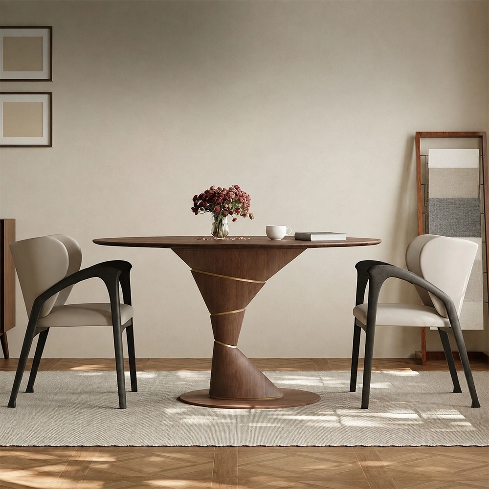 Sintered Stone Pedestal Dining Table