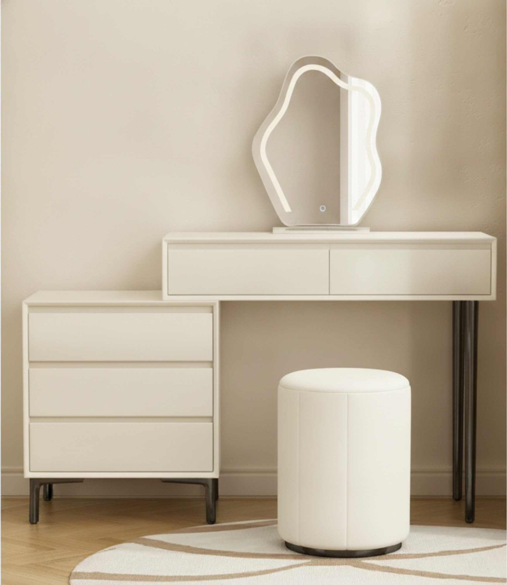 Solid Wood Corner Dressing Table