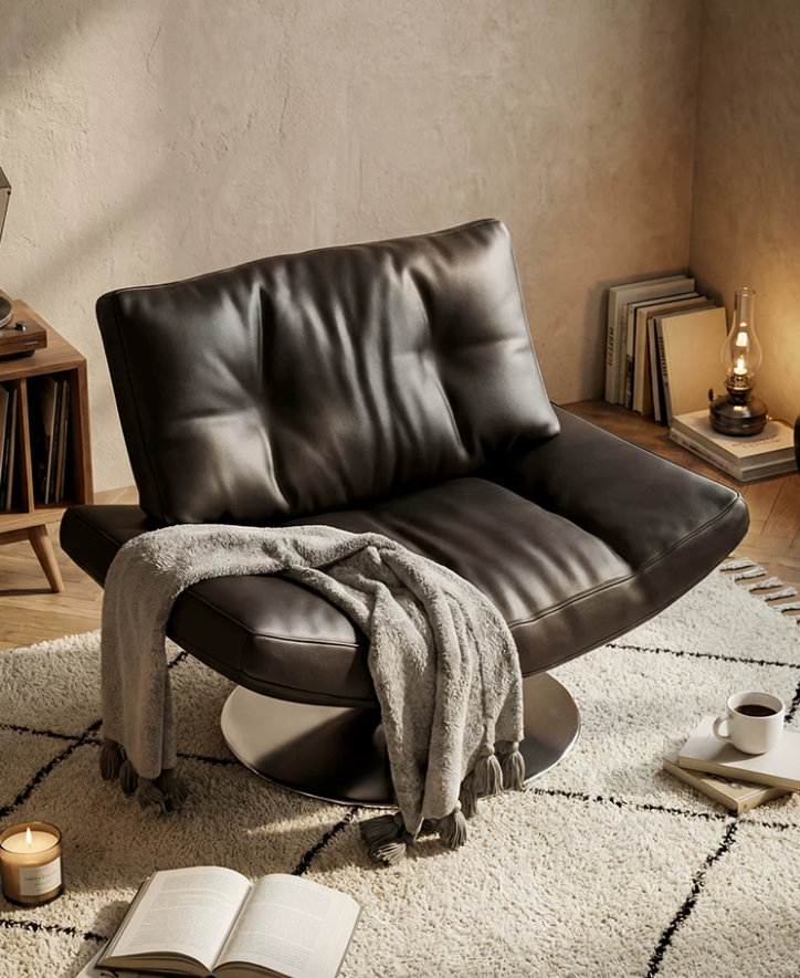 Ormau Leather Swivel Armchair | Premium Design