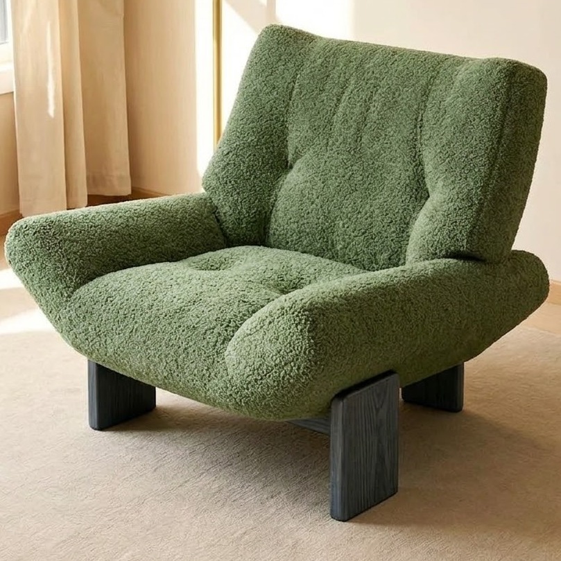 Rounded Lambswool Sofa Chair
