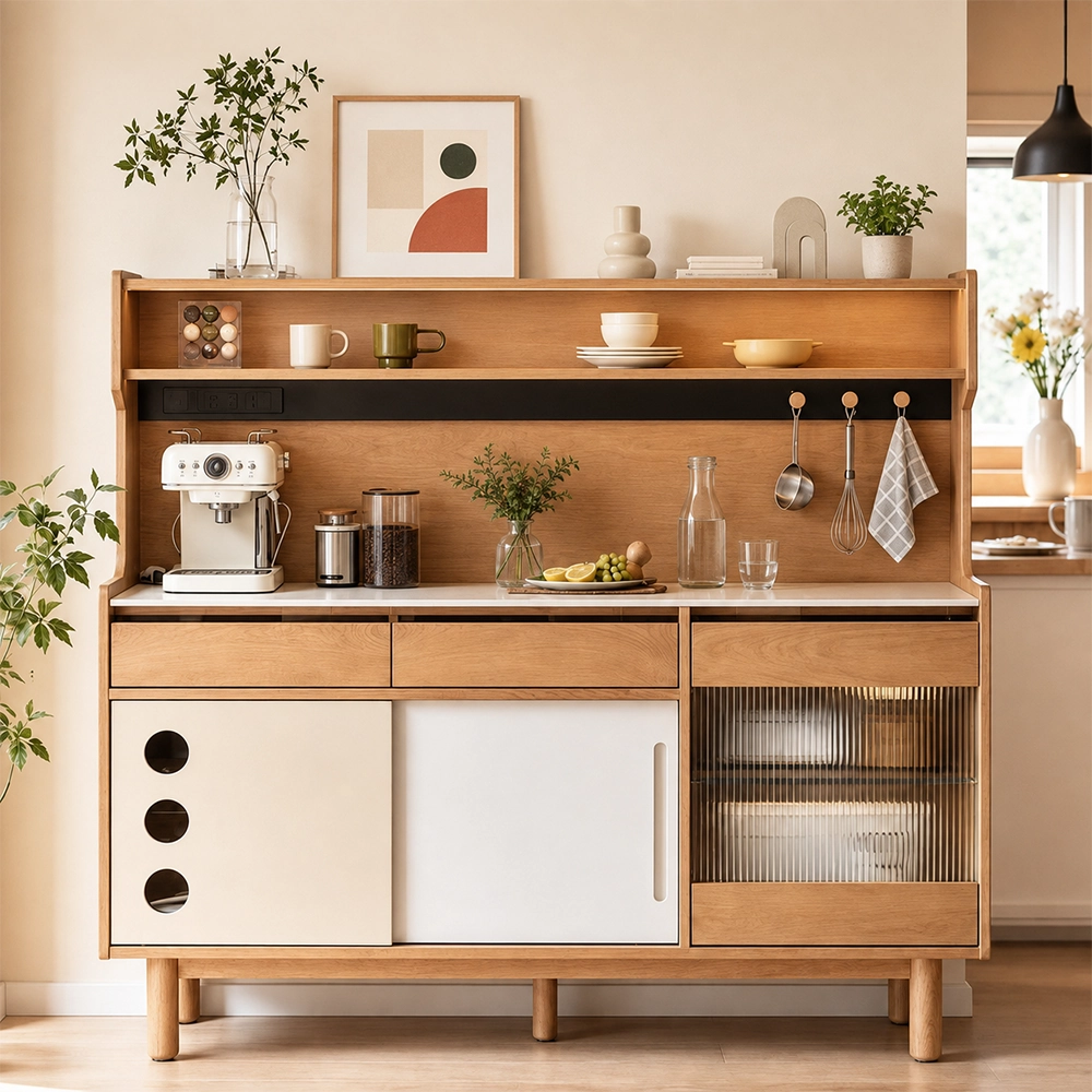 Sintered Stone Sideboard, Cherry Wood