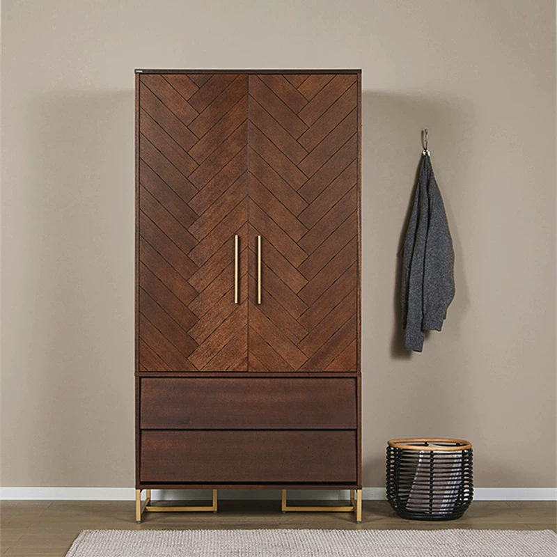 39.4" Modern Plywood Wardrobe & Armoires with Drawers