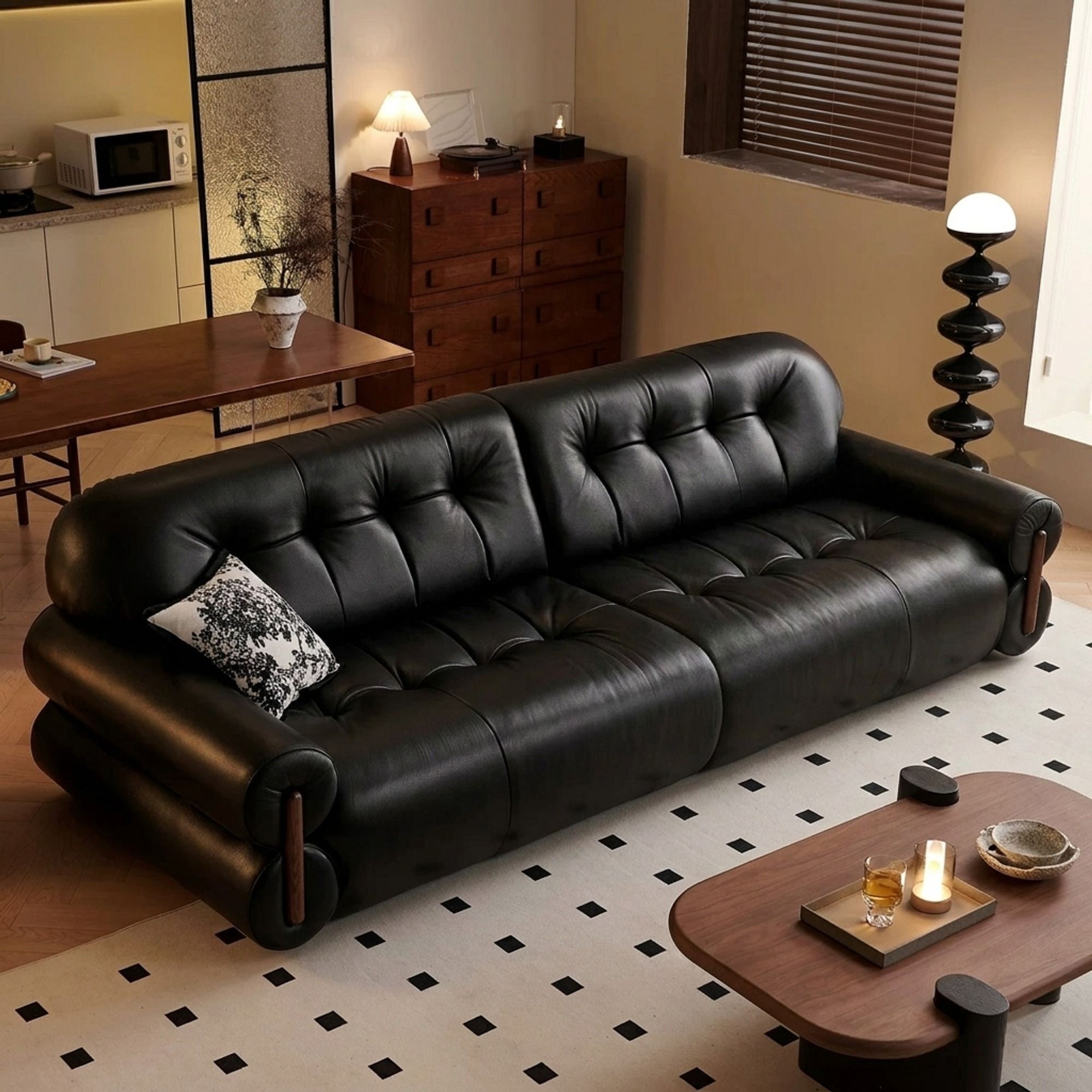 Vintage Leather Sectional Sofa