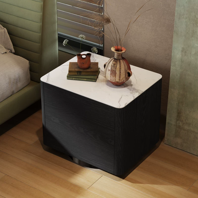 21.7" Modern Engineered Wood Nightstand Small Space