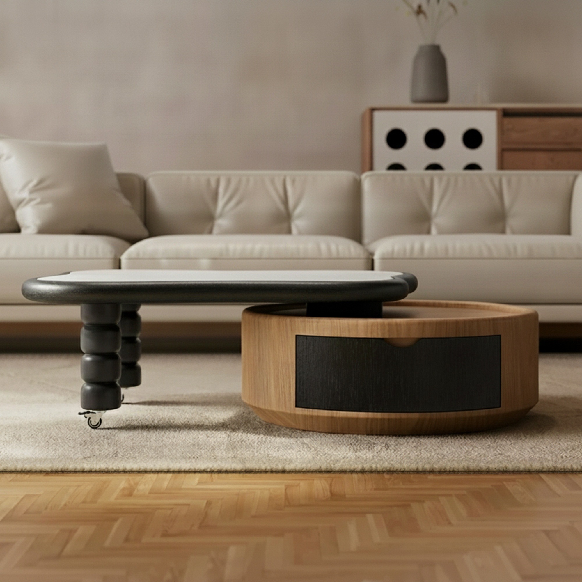 Extendable Sintered Stone Coffee Table