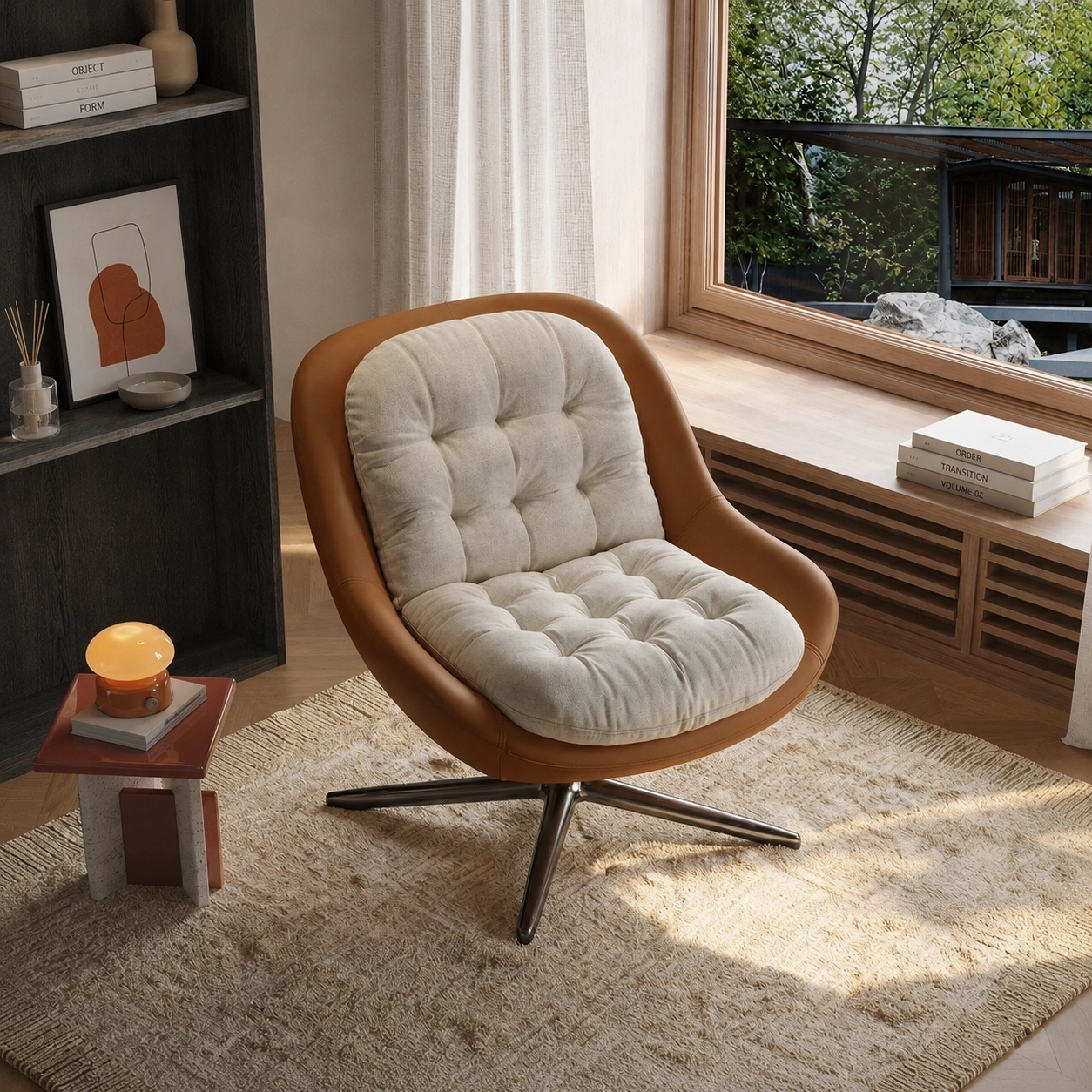 Pinatex Swivel Lounge Chair