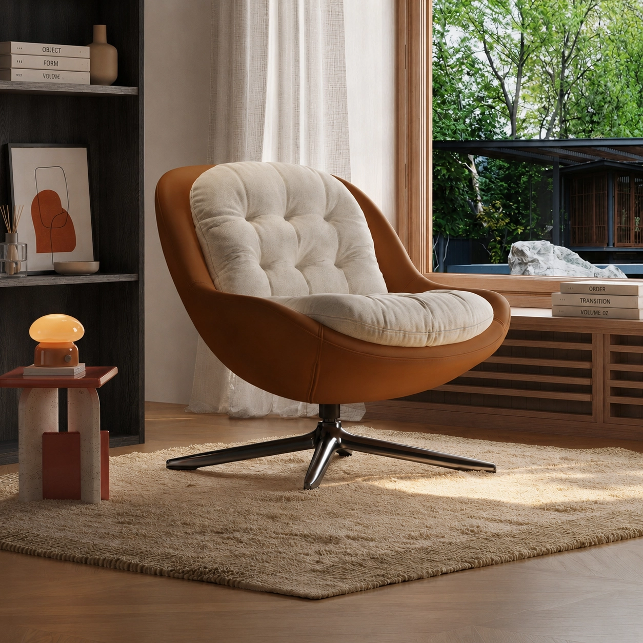 Pinatex Swivel Lounge Chair