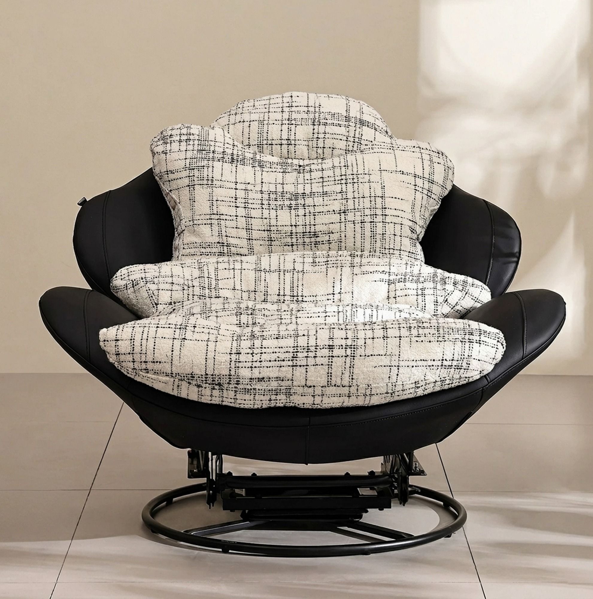 Italian Swivel Rocking Lounge Chair