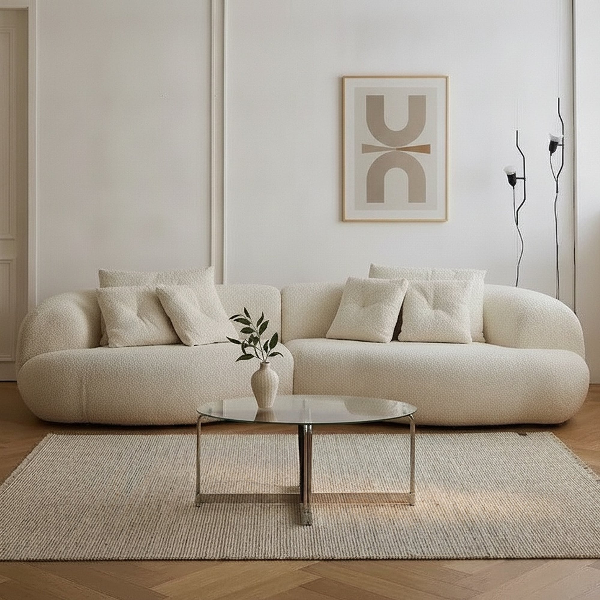 Whale Curved Fabric Sofa