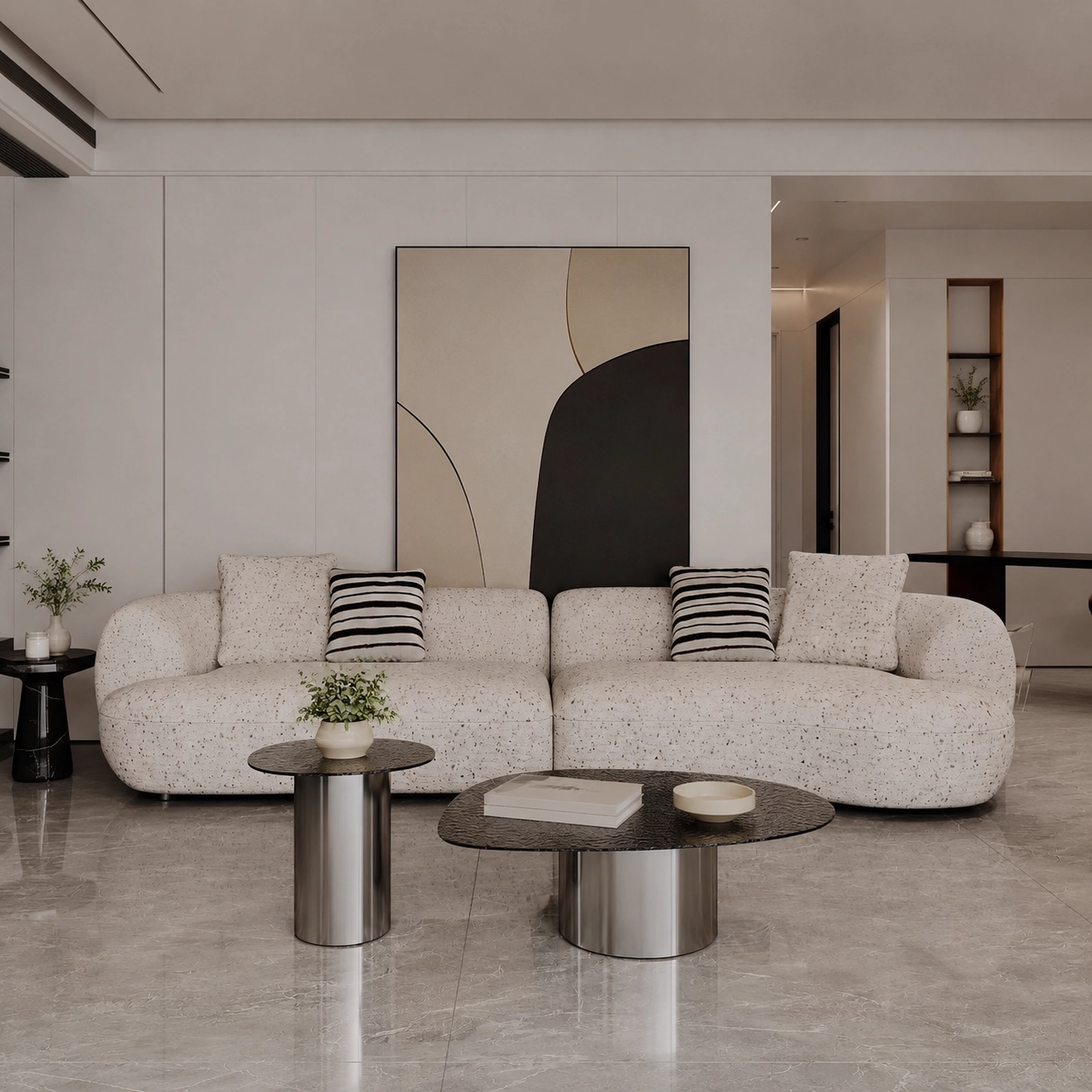 Modular Sofa - Oatmeal Fabric