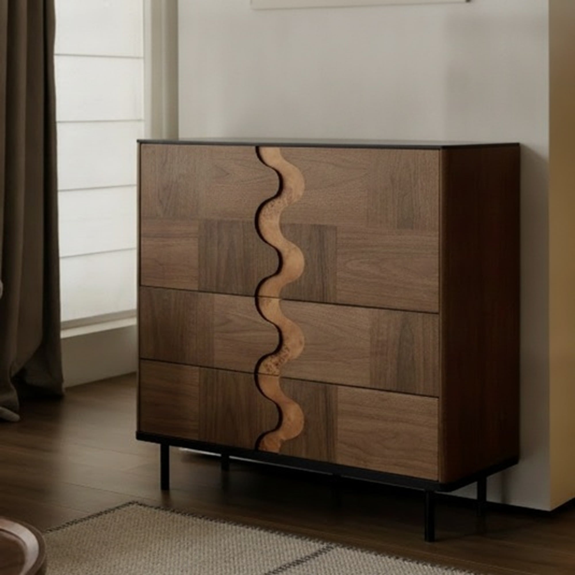 39.4" Organic Modern Solid Wood Sideboard with Storage
