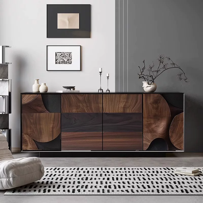 47.2" Organic Modern Solid Wood and Plywood Sideboard with Storage