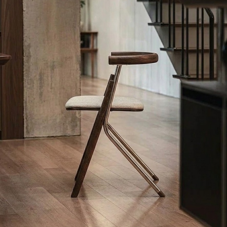 Mid-Century Modern Fabric Upholstered Dining Chair