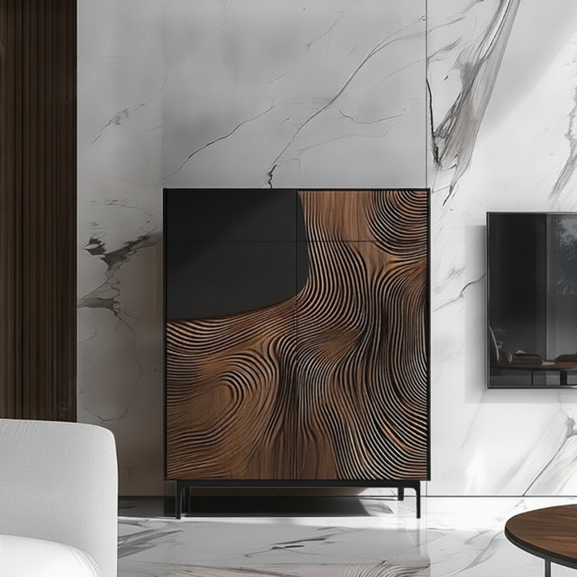 31.5" Luxury Solid Wood and Plywood Shoe Cabinet with Doors