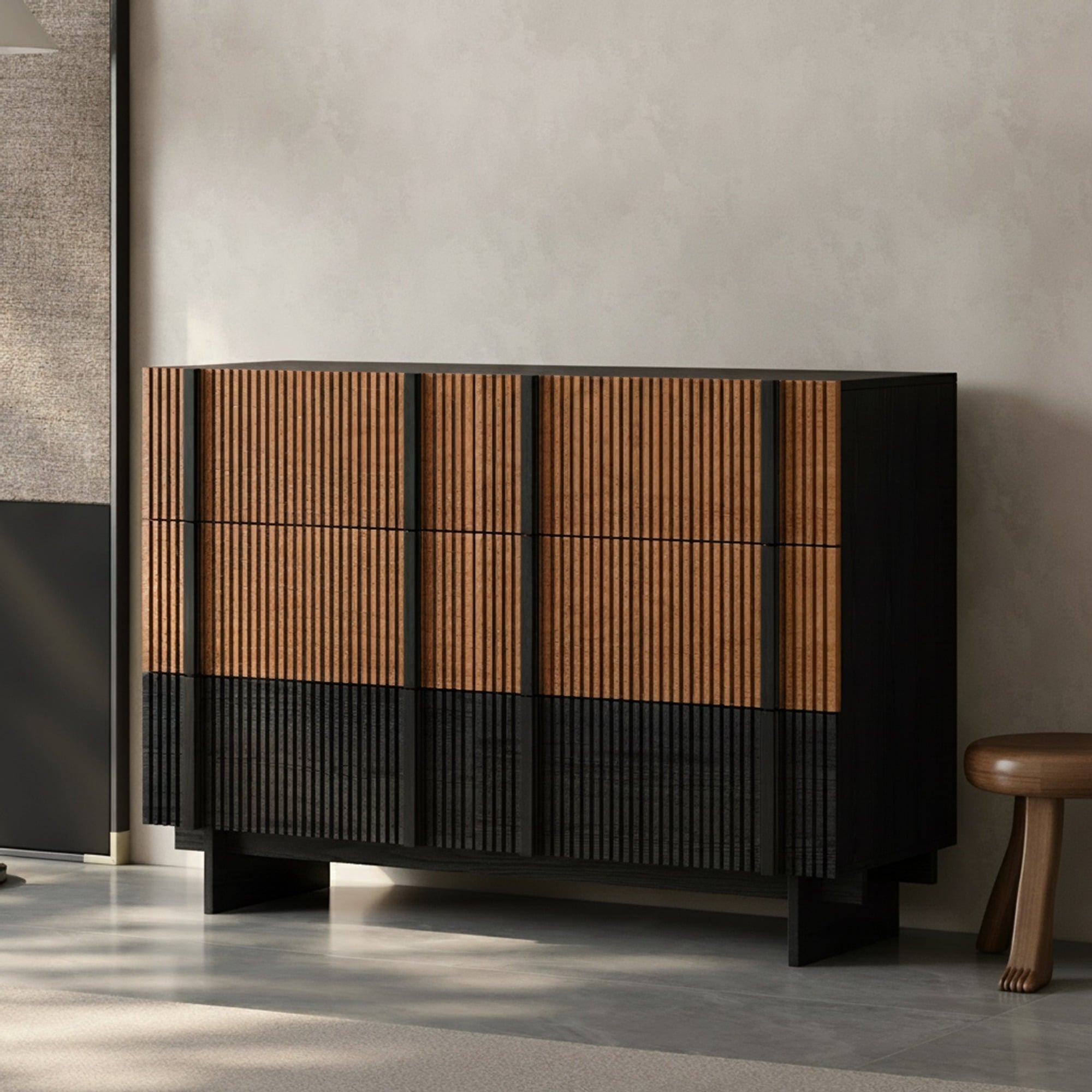 20.9" Modern Engineered Wood Sideboard with Storage