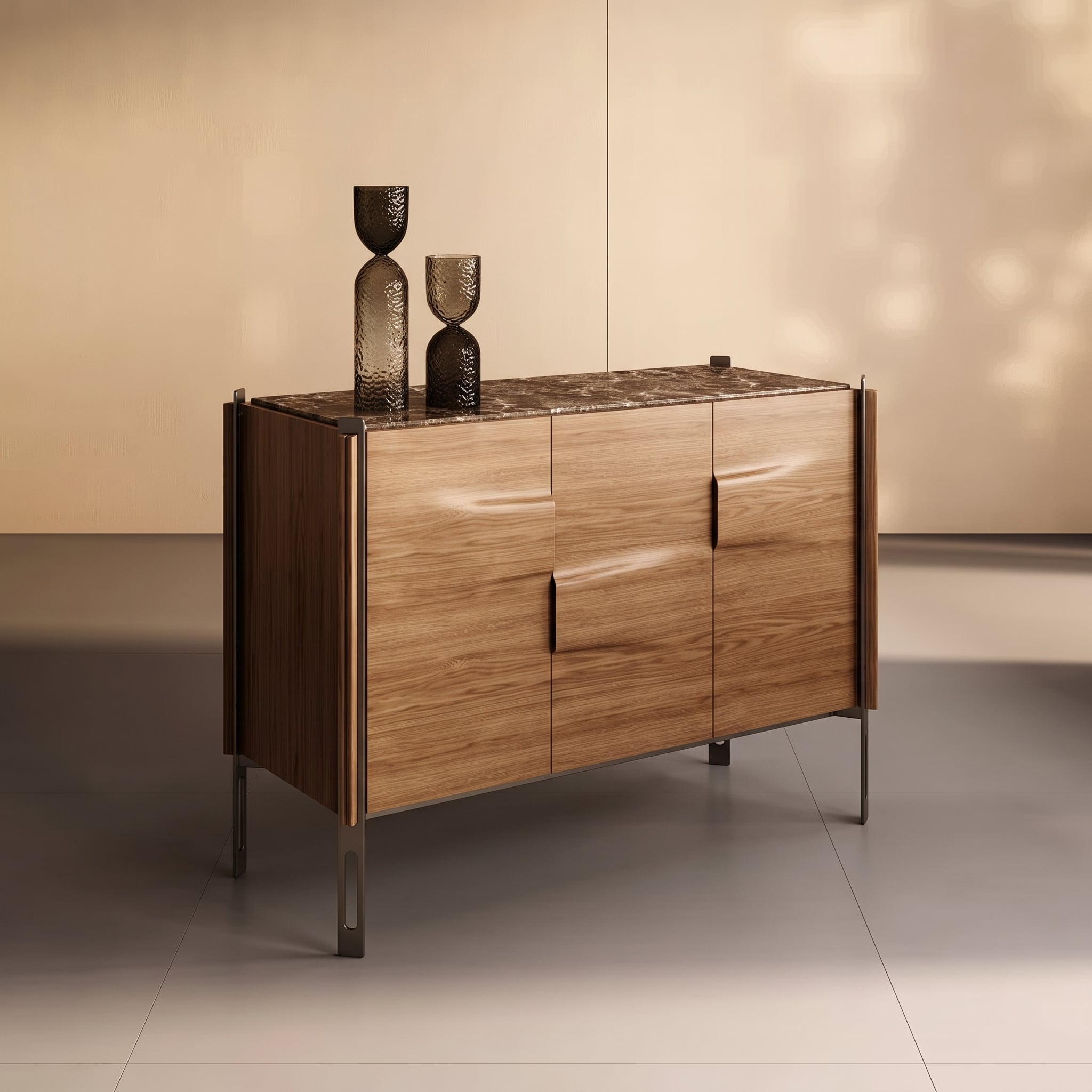 39.4" Contemporary Plywood Shoe Cabinet with Doors
