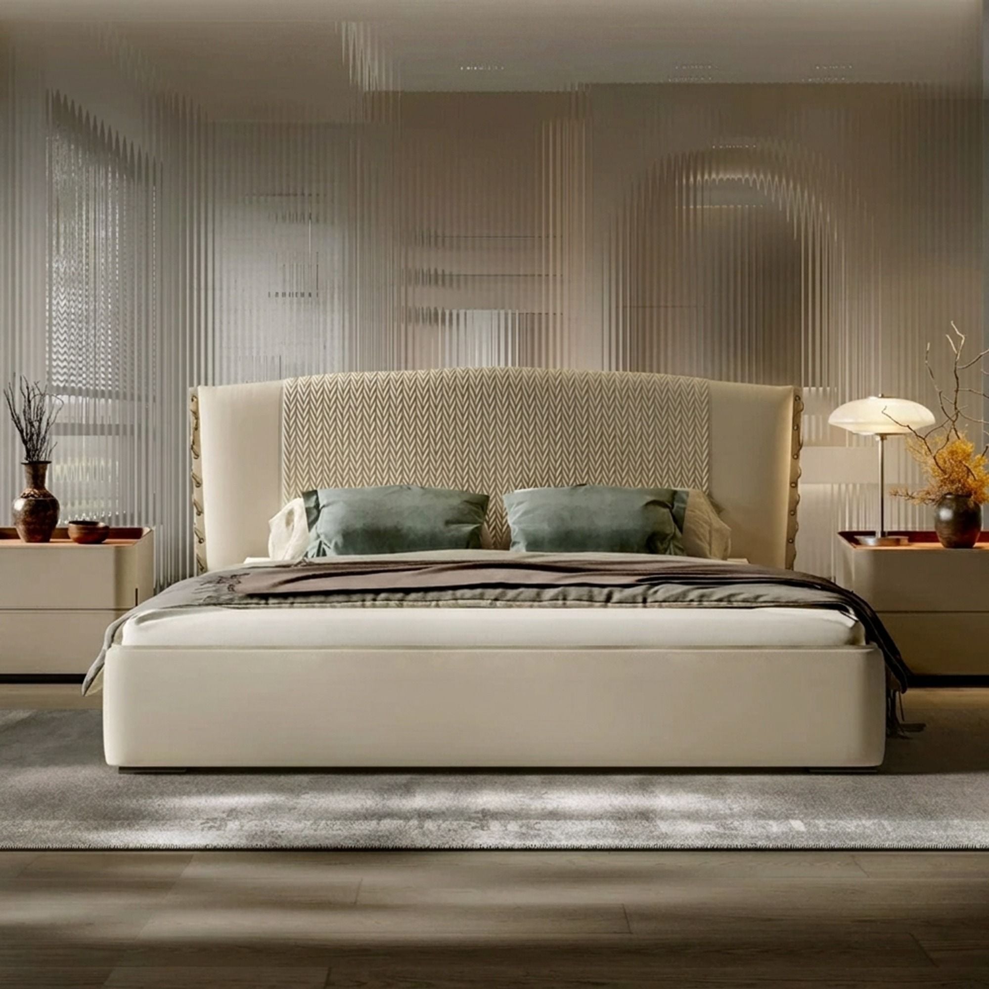 Luxury Leather Upholstered Bed Frame