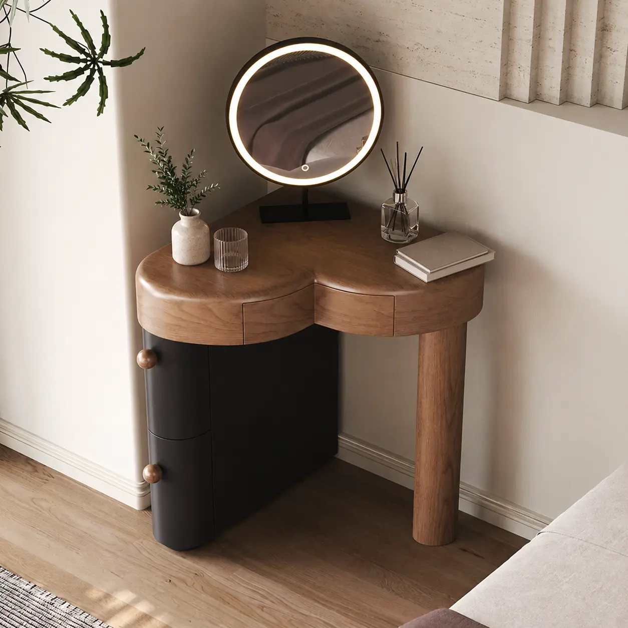 24.8" Contemporary Plywood Vanity with LED Mirror