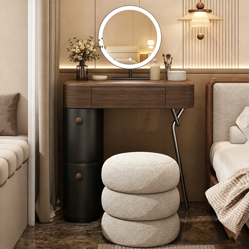 23.6" Modern Solid Wood Vanity with LED Mirror